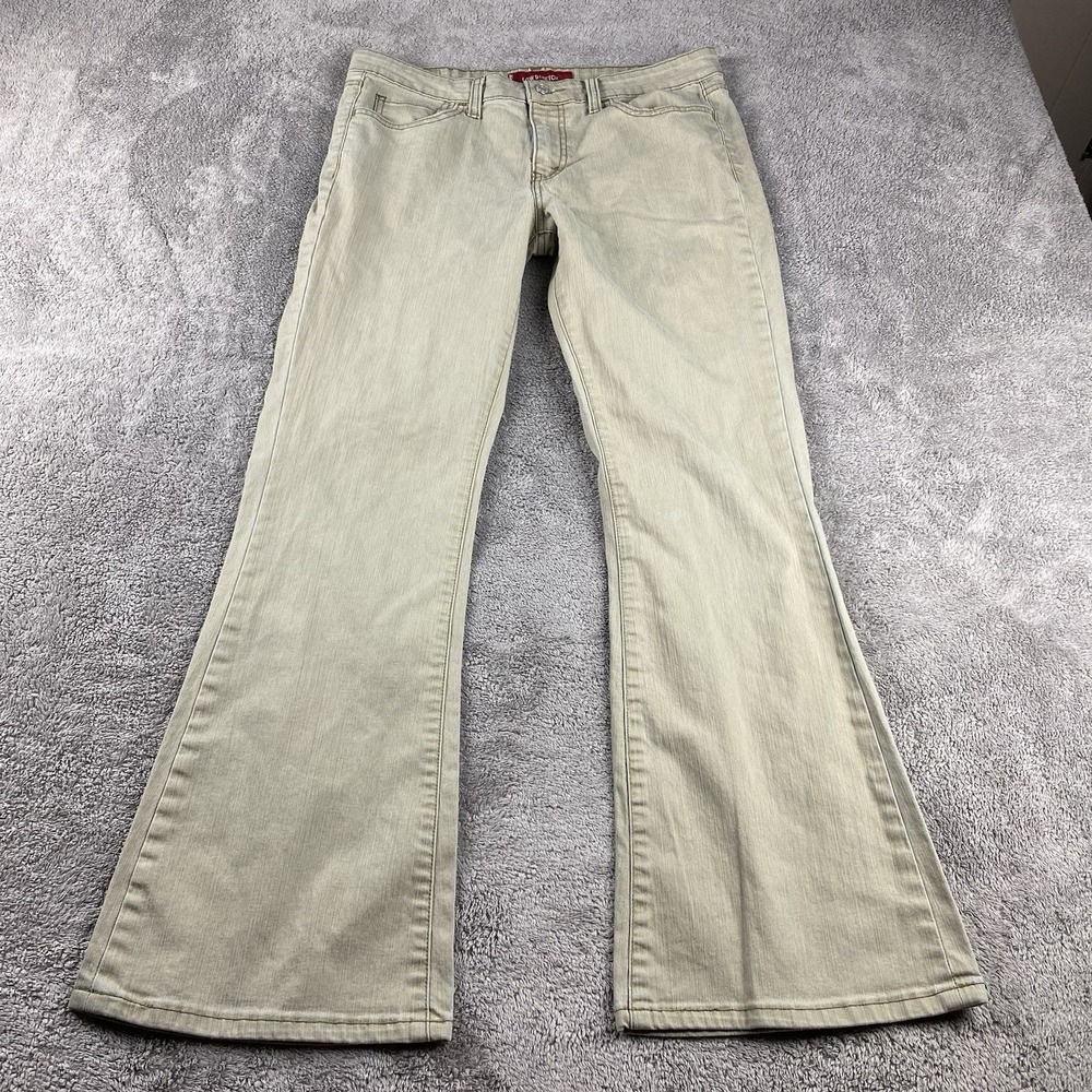 Levis 519 Jeans Womens 11 JR Beige Tan Low Flare‎ Low Stretch Denim